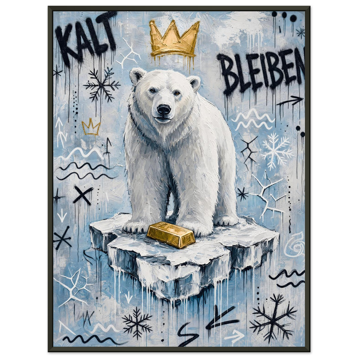 Kalt bleiben – Gerahmtes Poster (Metallrahmen)