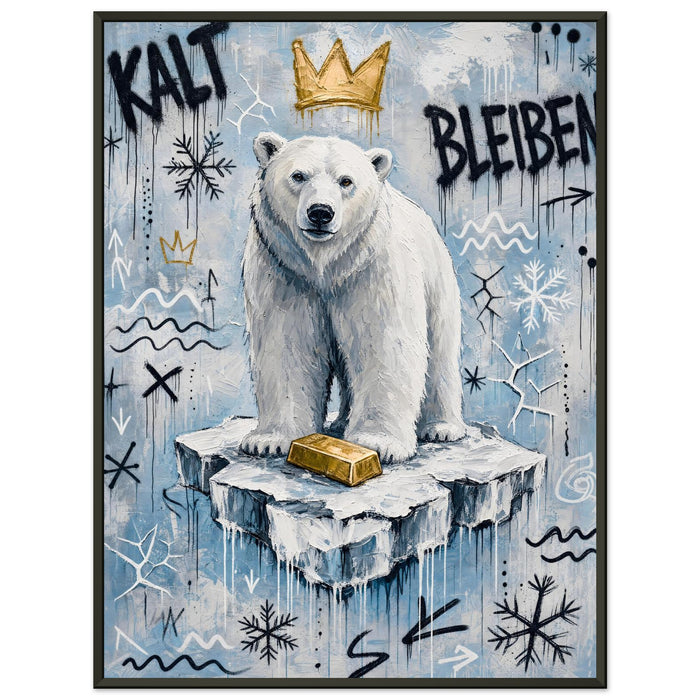 Kalt bleiben – Gerahmtes Poster (Metallrahmen)