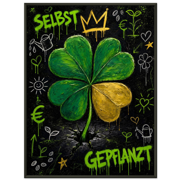 Selbst gepflanzt – Gerahmtes Poster (Metallrahmen)