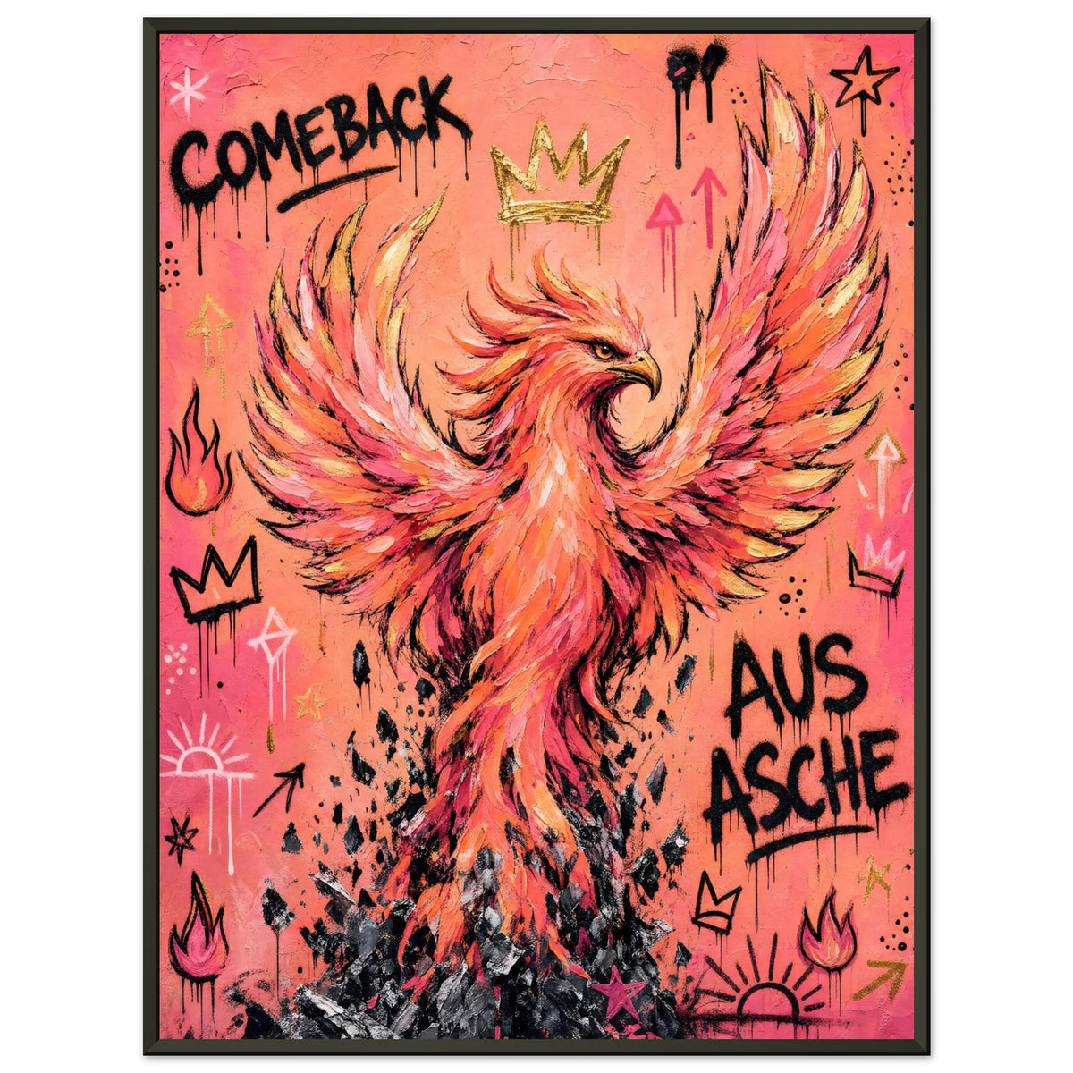 Aus Asche – Gerahmtes Poster (Metallrahmen)