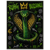 Ruhig & blitzschnell – Gerahmtes Poster (Metallrahmen)