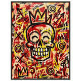 ICON SKULL – Crowned Red – Museumsposter (gerahmt)