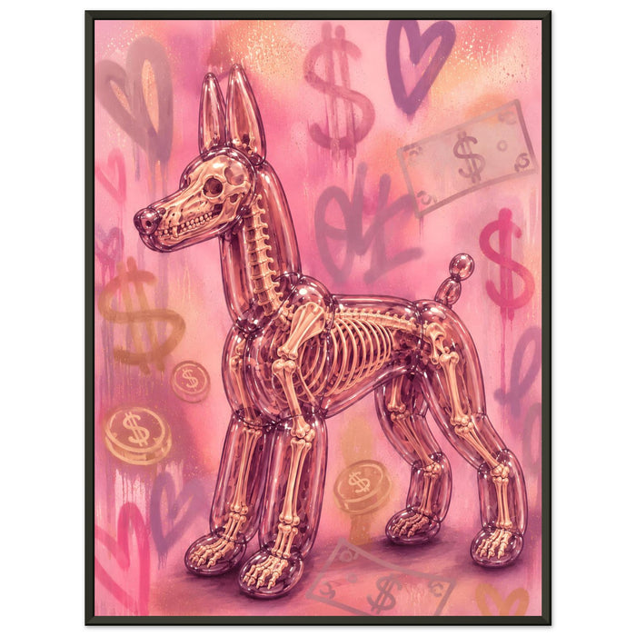 ICON BALLOON DOG – Rose Gold – Gerahmtes Poster (Metallrahmen)