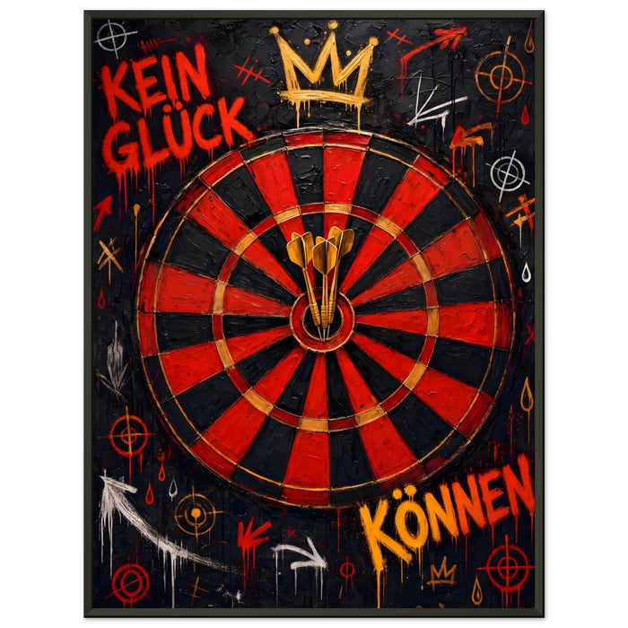 Kein Glück, Können – Gerahmtes Poster (Metallrahmen)