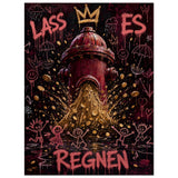 Lass es regnen – Gebürstetes Aluminium