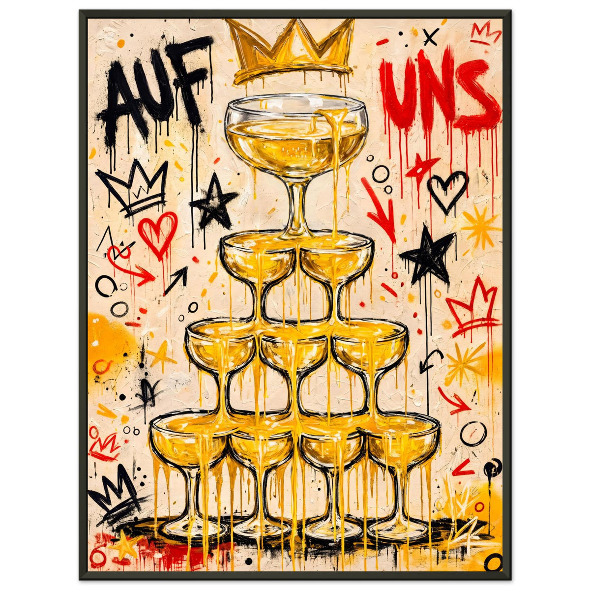 Auf uns – Gerahmtes Poster (Metallrahmen)
