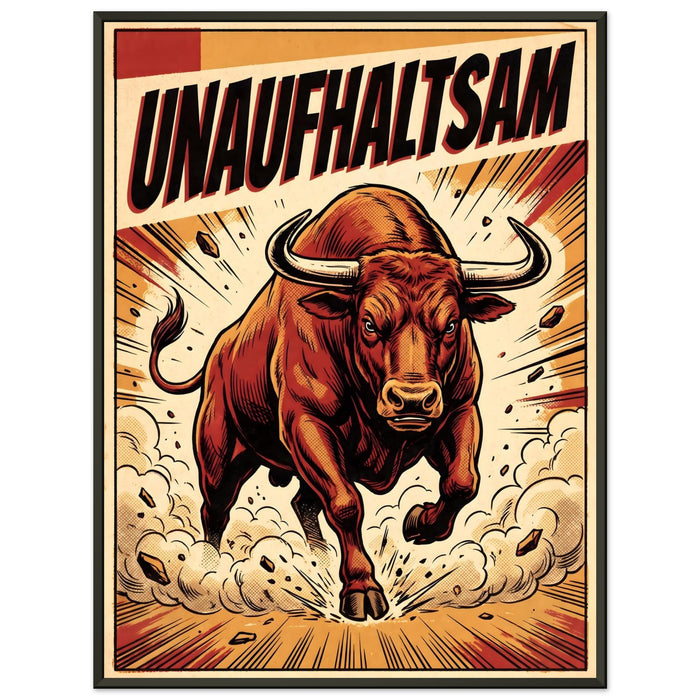 Unaufhaltsam – Gerahmtes Poster (Metallrahmen)
