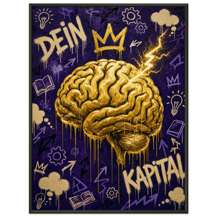 Dein Kapital – Gerahmtes Poster (Metallrahmen)