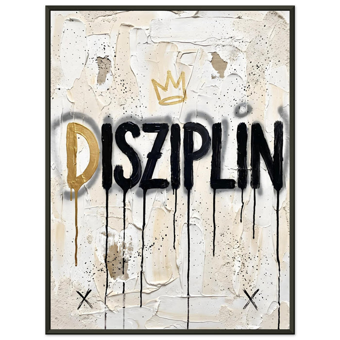DISZIPLIN – Gerahmtes Poster (Metallrahmen)