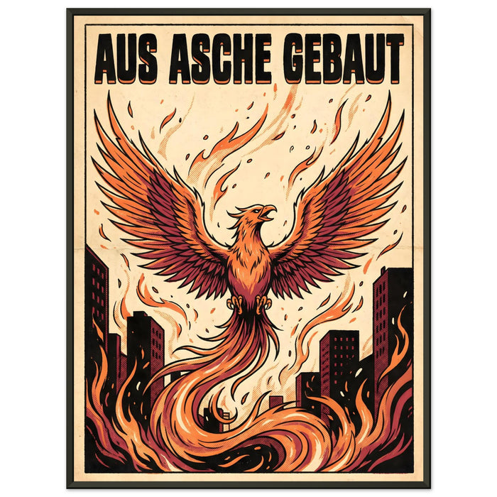 Aus Asche gebaut – Gerahmtes Poster (Metallrahmen)
