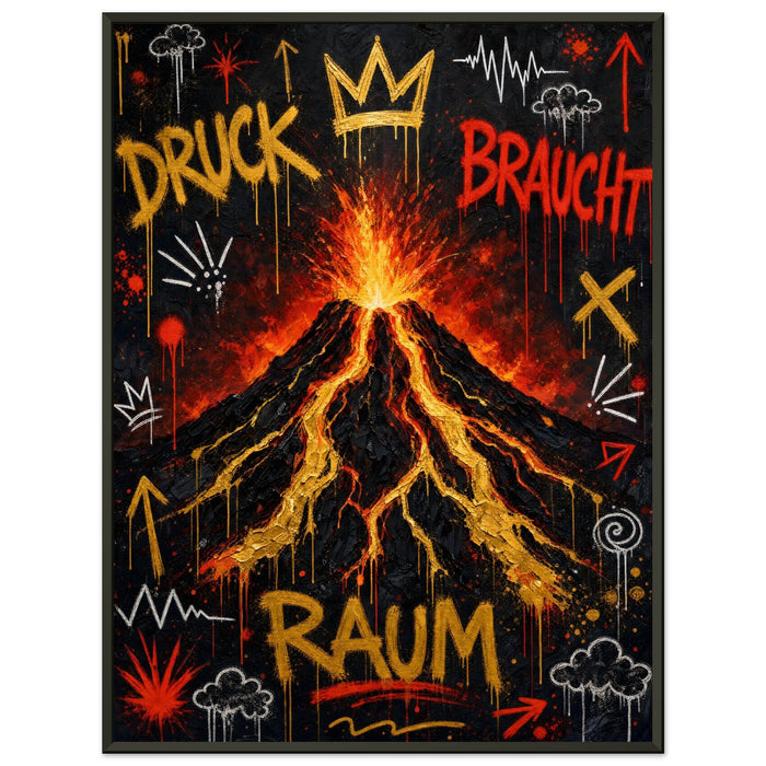 Druck braucht Raum – Gerahmtes Poster (Metallrahmen)