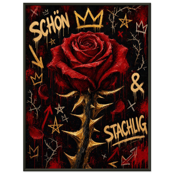Schön & Stachlig – Gerahmtes Poster (Metallrahmen)