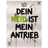 DEIN NEID IST MEIN ANTRIEB – Gebürstetes Aluminium