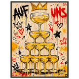 Auf uns – Museumsposter (gerahmt)