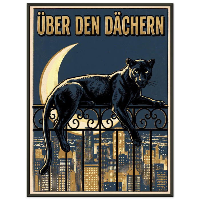 Über den Dächern – Gerahmtes Poster (Metallrahmen)