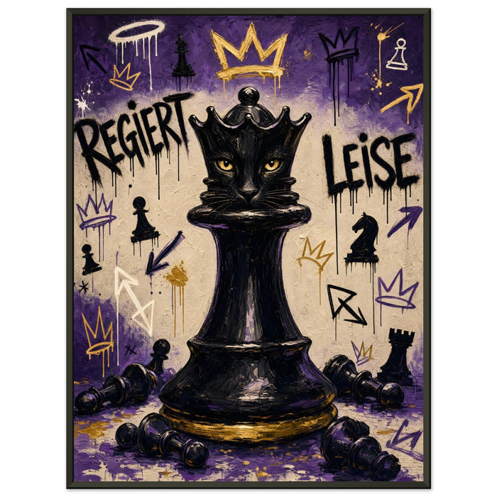 Regiert leise – Gerahmtes Poster (Metallrahmen)