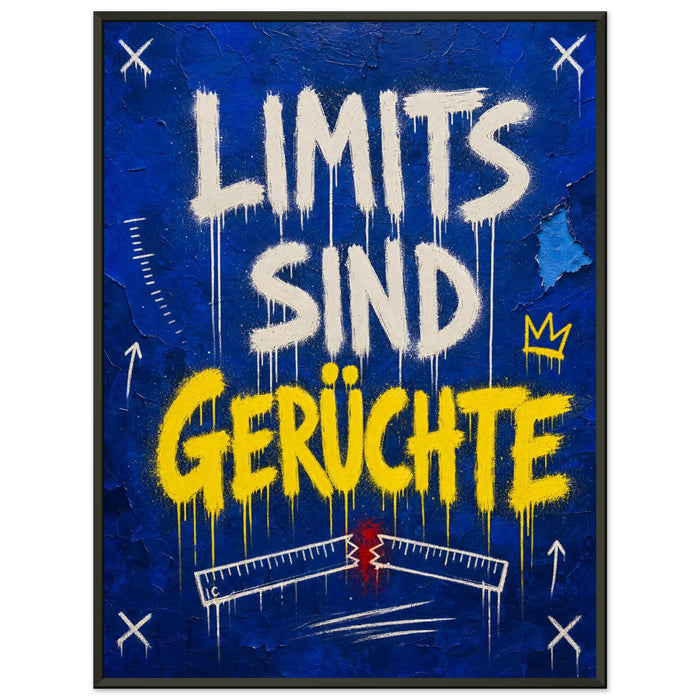 Limits sind Gerüchte – Gerahmtes Poster (Metallrahmen)