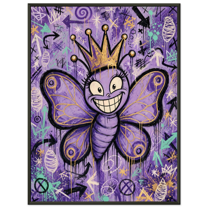 ICON BUTTERFLY – Lavender Haze – Gerahmtes Poster (Metallrahmen)