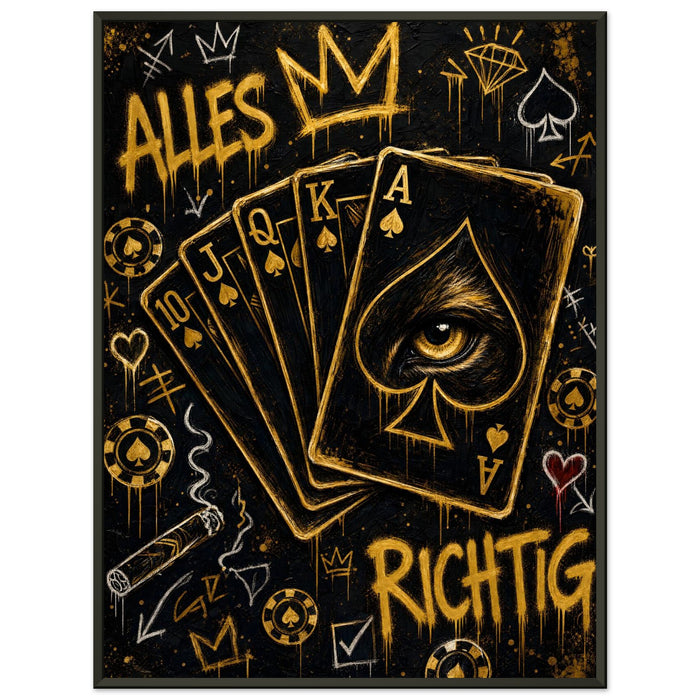 Alles richtig – Gerahmtes Poster (Metallrahmen)
