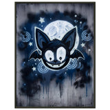 ICON BAT – Moonlight Blue – Museumsposter (gerahmt)