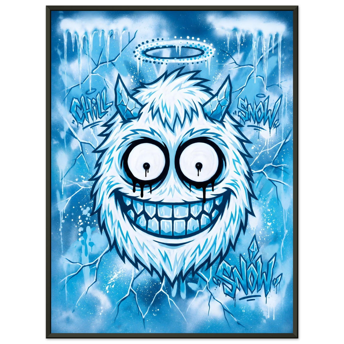 ICON YETI – Frost Chill – Gerahmtes Poster (Metallrahmen)
