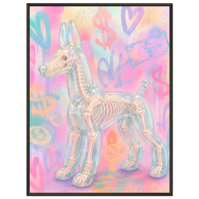 ICON BALLOON DOG – Pastel Dream – Gerahmtes Poster (Metallrahmen)