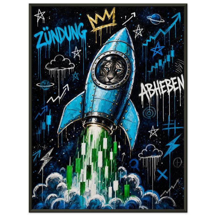 Abheben – Gerahmtes Poster (Metallrahmen)