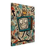 Retro Teal – ICON TV – Leinwand (Slim)