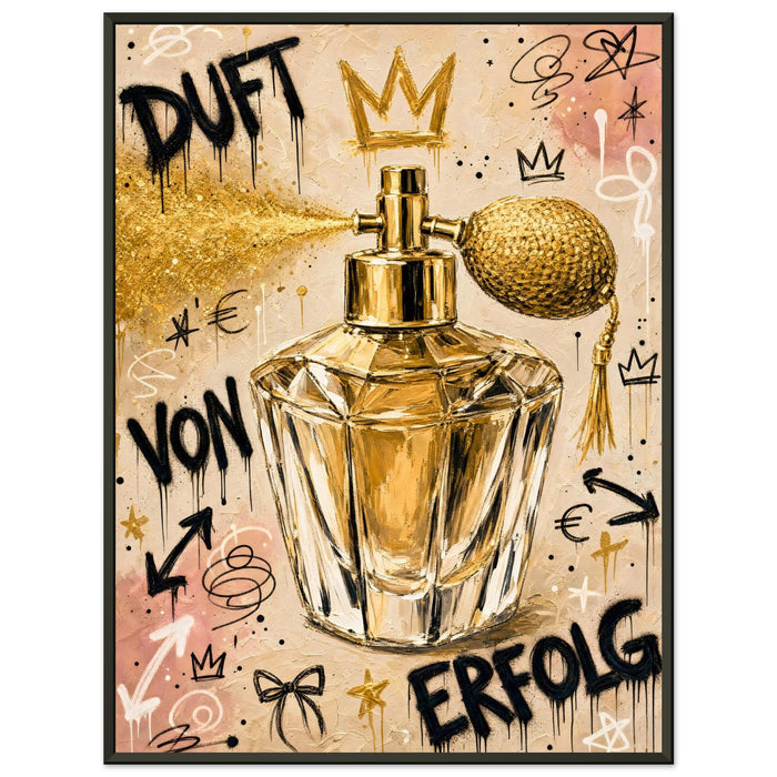 Duft von Erfolg – Gerahmtes Poster (Metallrahmen)