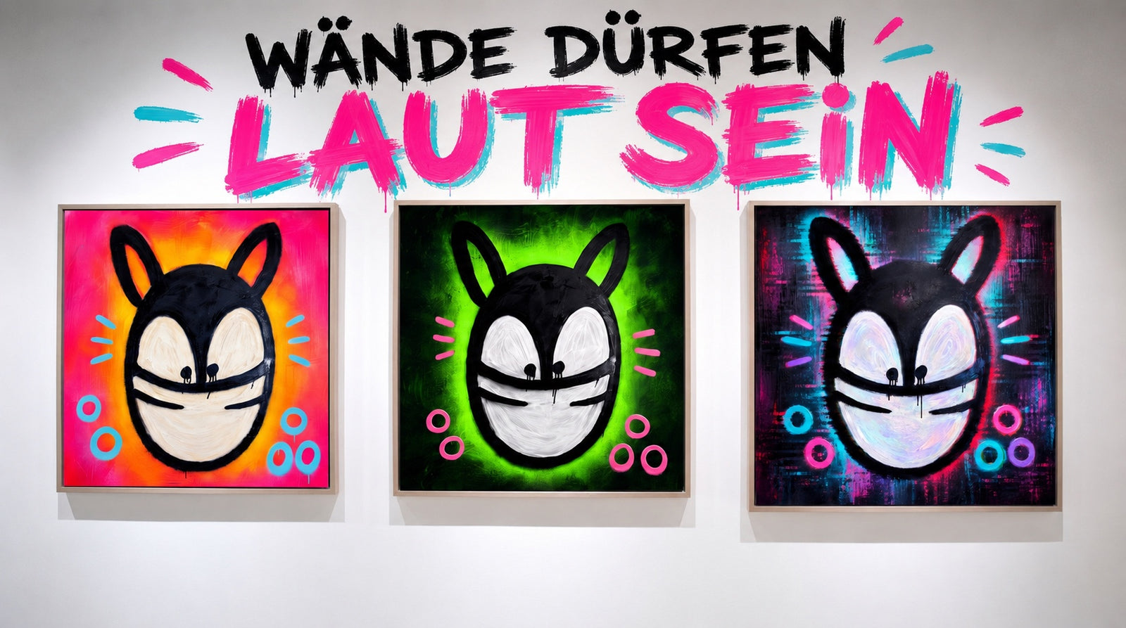 WÄNDE DÜRFEN LAUT SEIN – farbige Charakter-Kunstwerke