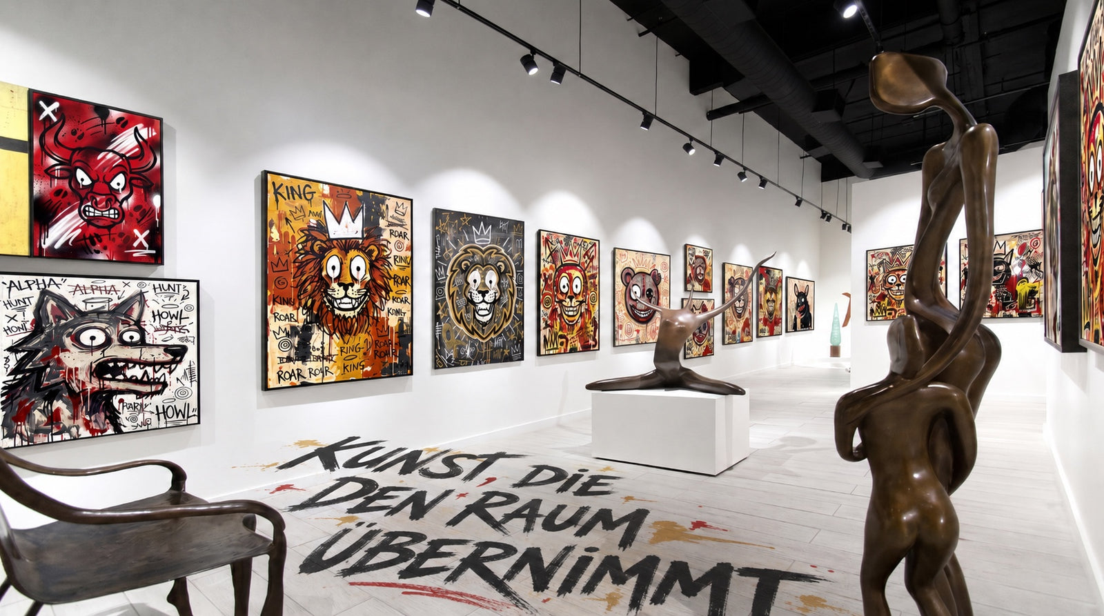 KUNST DIE DEN RAUM ÜBERNIMMT – Tier-Ikonen